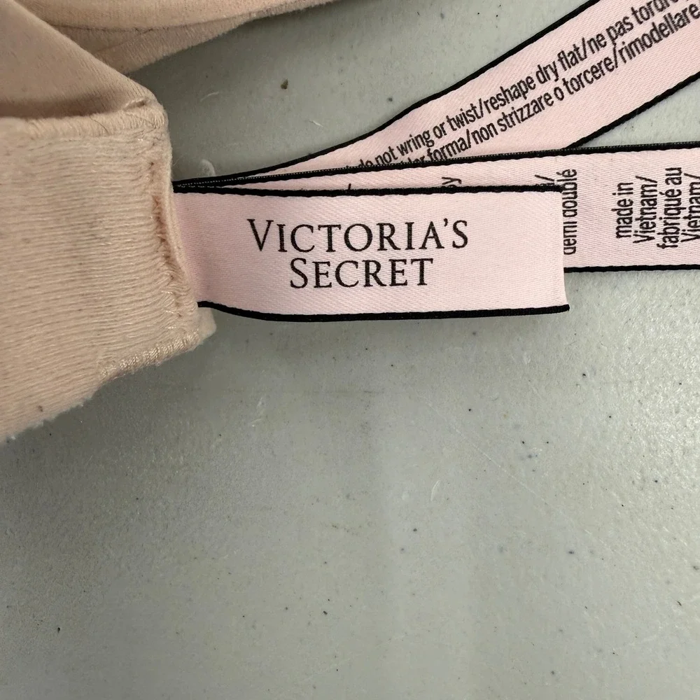 Victoria's Secret Incredible Lined Demi Bra Womens 34C Beige‎ Underwire 398058